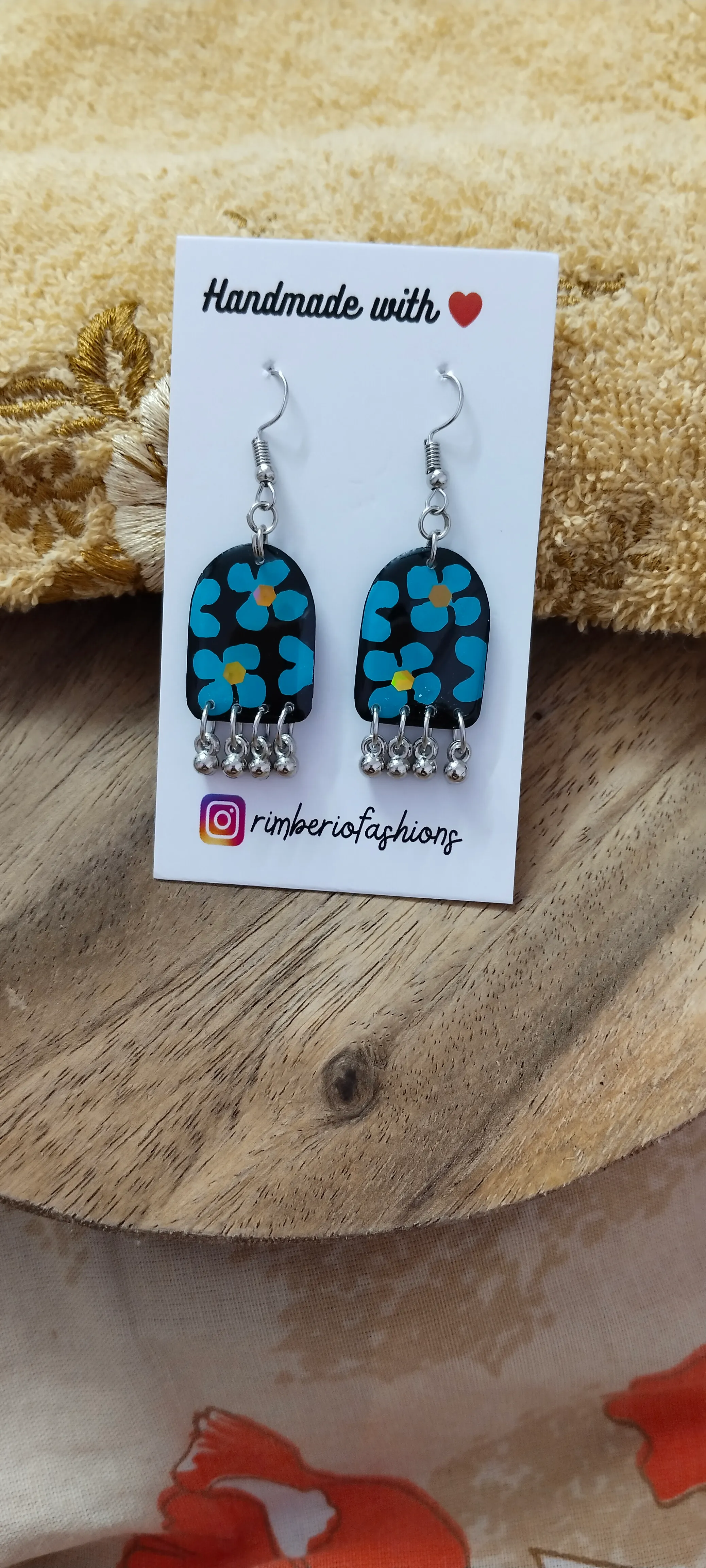 Buy Handmade Resin Floral Earrings from Rimberio Fashions - Reseller Bazzar